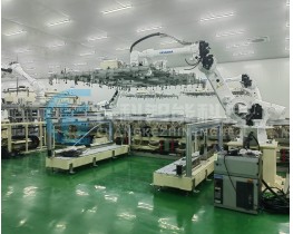 液晶顯示面板產線安川上下料潔凈機器人裝配集成