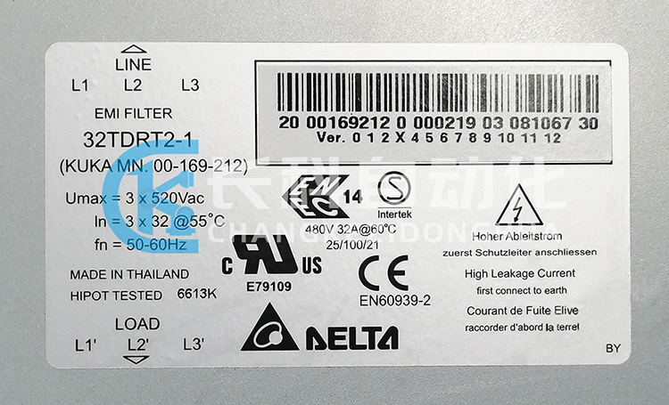 庫(kù)卡電源濾波器00-169-212 庫(kù)卡電源濾波器00-169-212