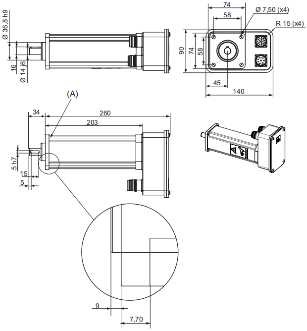 ABB外部軸電機MU100 3HAC040655-001 ABB外部軸電機MU100 3HAC040655-001